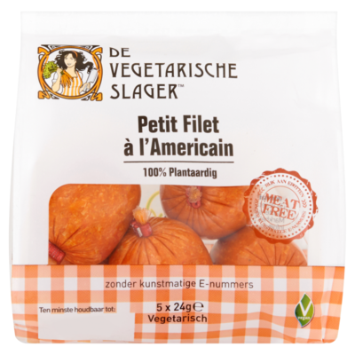 De vegetarische slager Petit Filet à l'Americain 5 x 24 g