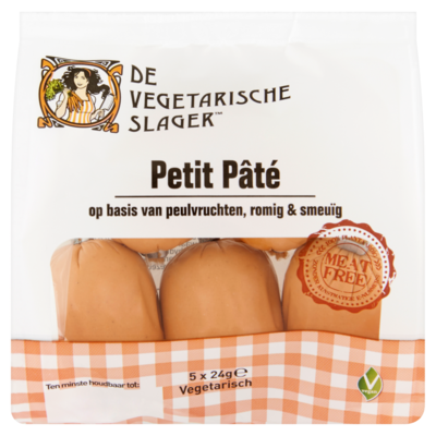 De vegetarische slager Petit Pâté 5 x 24 g