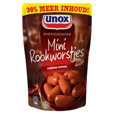 Unox Mini Rookworstjes pittig