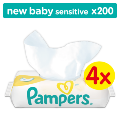 Pampers Babydoekjes New Baby Sensitive 4x50 st