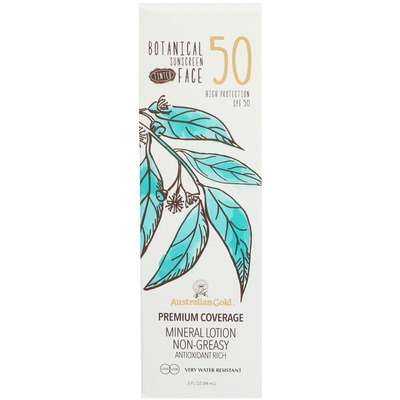 Australian Gold SPF 50 botanical tinted face lotion
