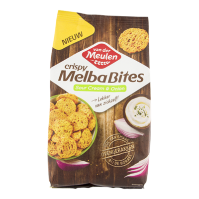 Van der Meulen Crispy melba bites sour cream & onion