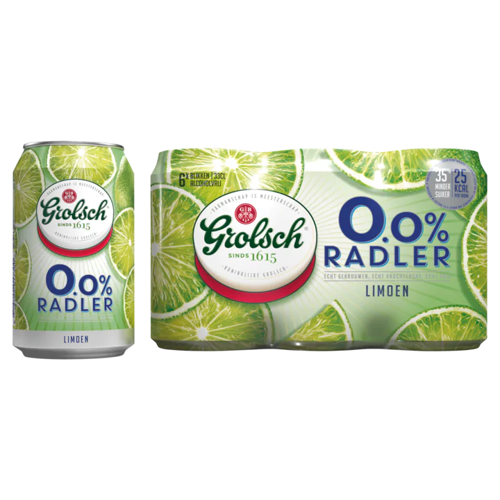 Grolsch 0.0% ABV Radler Limoen Blikken