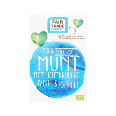 Fair Trade Original Frisse biologische Munt met Kaneel & Zoethout 20 zakjes à