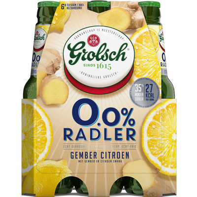 Grolsch Radler 0% gember-citroen