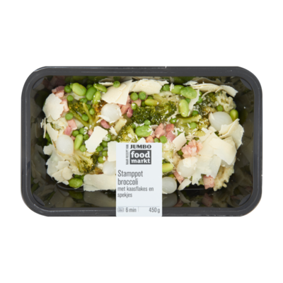 Huismerk Foodmarkt Stamppot Broccoli met Kaasflakes en Spekjes