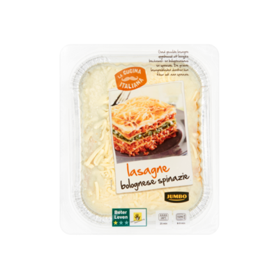 Huismerk Lasagne Bolognese Spinazie