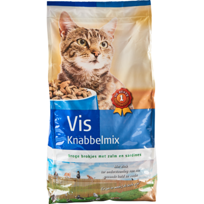Kattenvoer knabbelmix vis