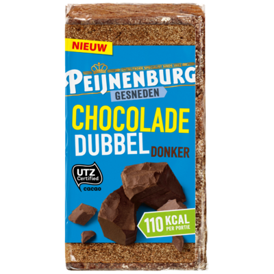 Peijnenburg Ontbijtkoek gesneden chocolade dubbel