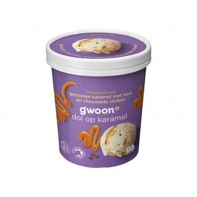 Huismerk Roomijs sea salted caramel