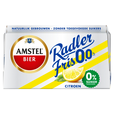 Amstel Radler Fris 0.0 Bier Blik 6 x 33 cl