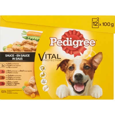Pedigree Adult selection in saus 12 pack