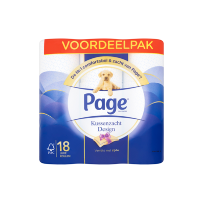 Page Toiletpapier Kussenzacht Design Voordeelpak 18 Luxe Rollen