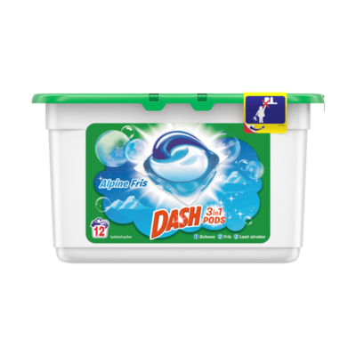 Dash 3 in 1 Pods Alpine 12 Wasbeurten Gebruiksvriendelijk