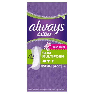 Always Dailies Slim Multiform Fresh Inlegkruisjes 40 X