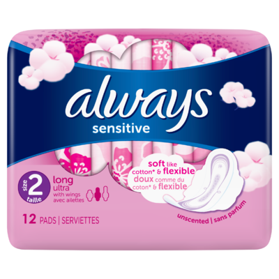 Always Ultra Sensitive Long (Maat 2) Maandverband Vleugels 12 Stuks