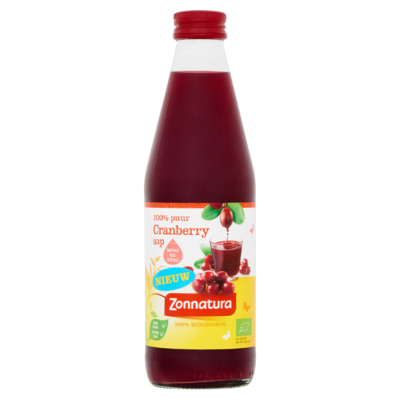 Zonnatura 100% Puur Cranberry Sap 330 ml