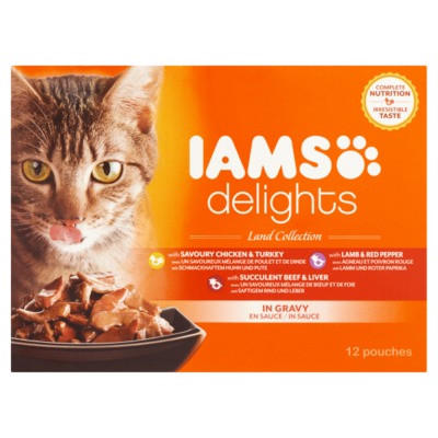 Iams delights land collection 12-pack