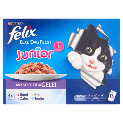 Felix Elke dag feest kitten 12x 100 gram