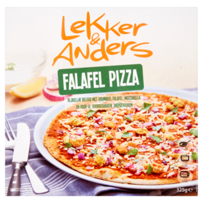 Lekker & Anders Falafel pizza