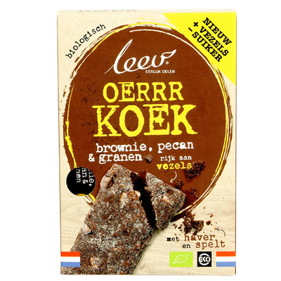 Leev Bio oer-koek brownie, pecan & granen
