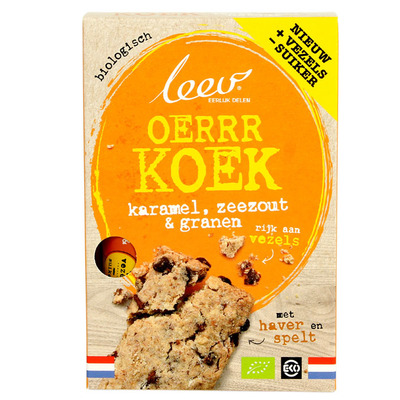 Leev Bio oer-koek karamel-zeezout & granen