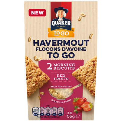Quaker Havermout to go red fruit