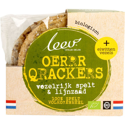 Leev Bio oerrr qrackers spelt & lijnzaad