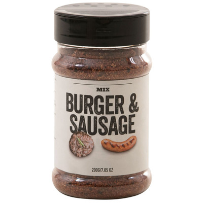 A Table Burger & sausage mix