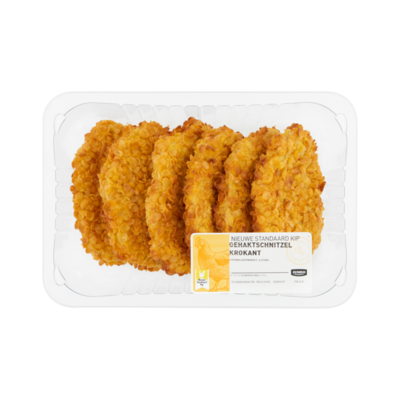 Huismerk Nieuwe Standaard Kip Gehaktschnitzel Krokant 6 Stuks