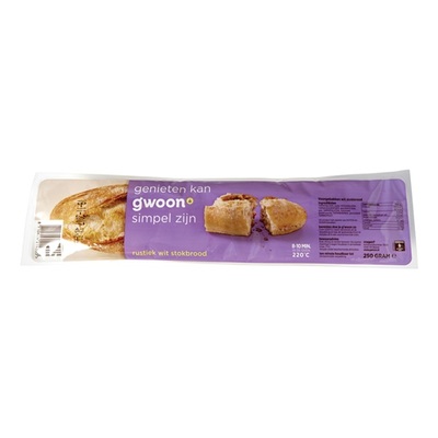 Huismerk stokbrood rustique wit