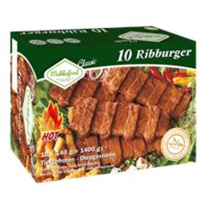 Mekkafood Ribburger 10 x 140 gram