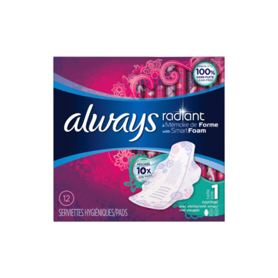 Always Radiant Normal (Maat 1) Maandverband Met Vleugels x