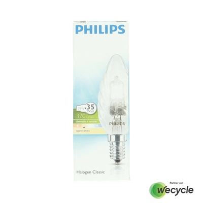 Philips Halogen Classic gedraaide kaarslamp E14/28W (35W)