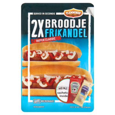 Flemmings Broodje Frikandel Dutch Classic 2 Stuks 217,5 g