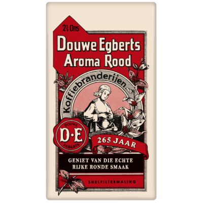 Douwe Egberts Snelfilter rood 265 jaar