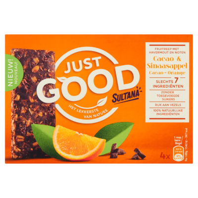 Sultana Just Good Cacao & Sinaasappel 4 x 30 g