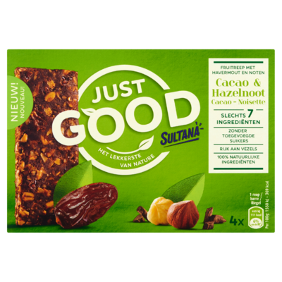 Sultana Just Good Cacao & Hazelnoot 4 x 30 g