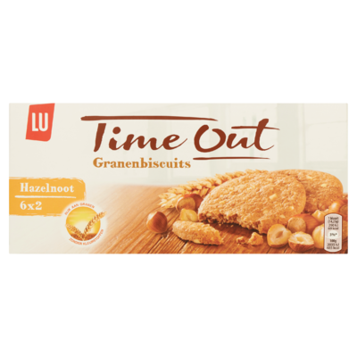 LU Time Out Granen Biscuits Hazelnoot 6 x 2 Koekjes 171 g