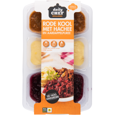 Huismerk Rode kool hachee-puree