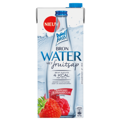 Dubbelfrisss Bronwater aardbei framboos