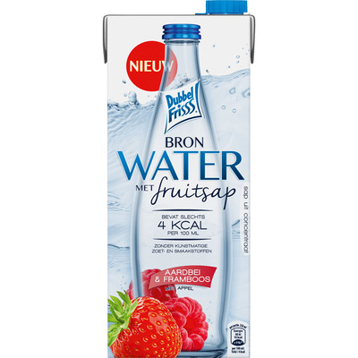 DubbelFrisss Bronwater aardbei framboos