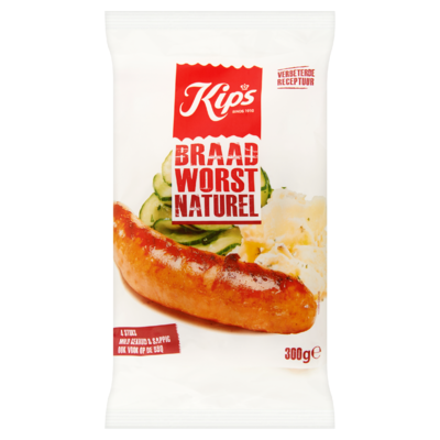 Kips Braadworst Naturel 4 Stuks 300 g