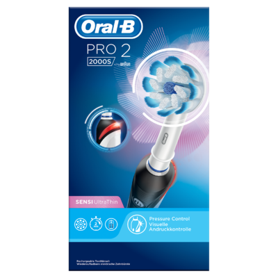Oral-B Pro 2 2000S Sensi Ultrathin Black Elektrische Tandenborstel