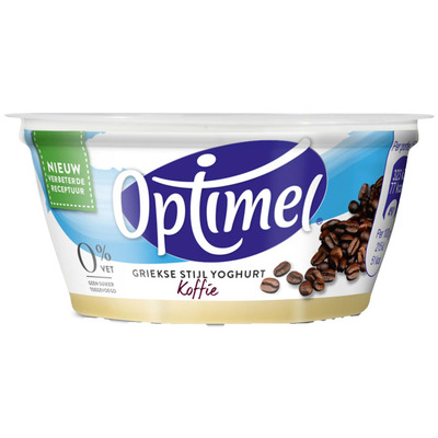 Optimel Magere griekse stijl yoghurt koffie