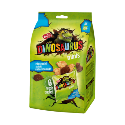Lotus Dinosaurus Minis Melkchocolade