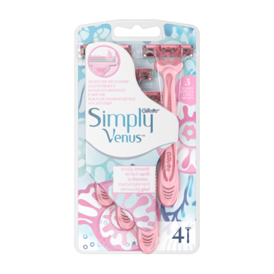 Gillette Simply Venus 3 Wegwerpmesjes Voor Vrouwen, Pak Van