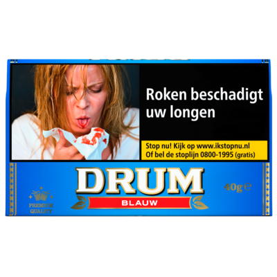 Drum Shag blauw medium