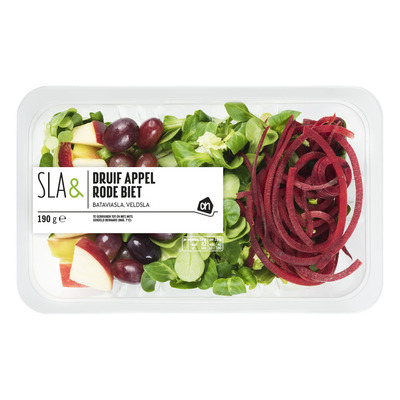 Huismerk Sla & druif-appel-rode biet