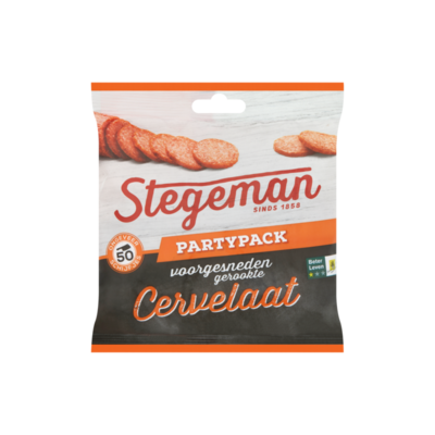 Stegeman Voorgesneden Gerookte Cervelaat Partypack